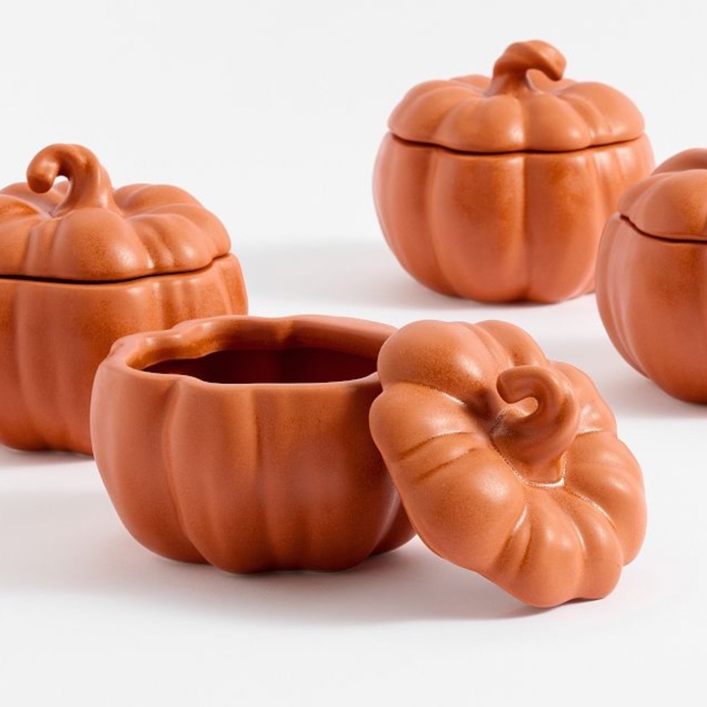 Pottery Barn Glazed Stoneware Pumpkin Bowl Soup Dish New With Tag - Picture 6 of 12